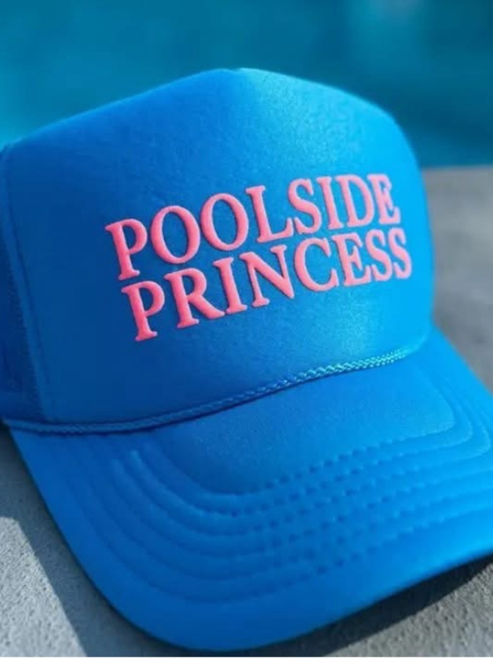 Blue 'Poolside Princess' Trucker Hat